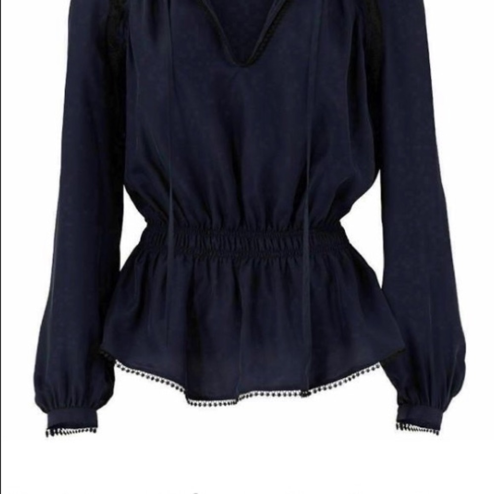 Derek Lam 10 Crosby Navy Top - Picture 2 of 7